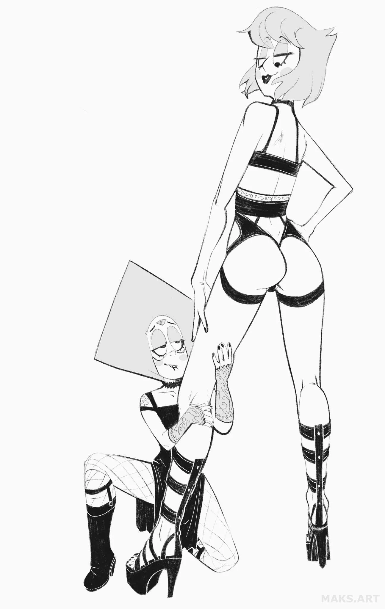 Goth Peridot and Lapis by XU53R Goth Peridot and Lapis by XU53R