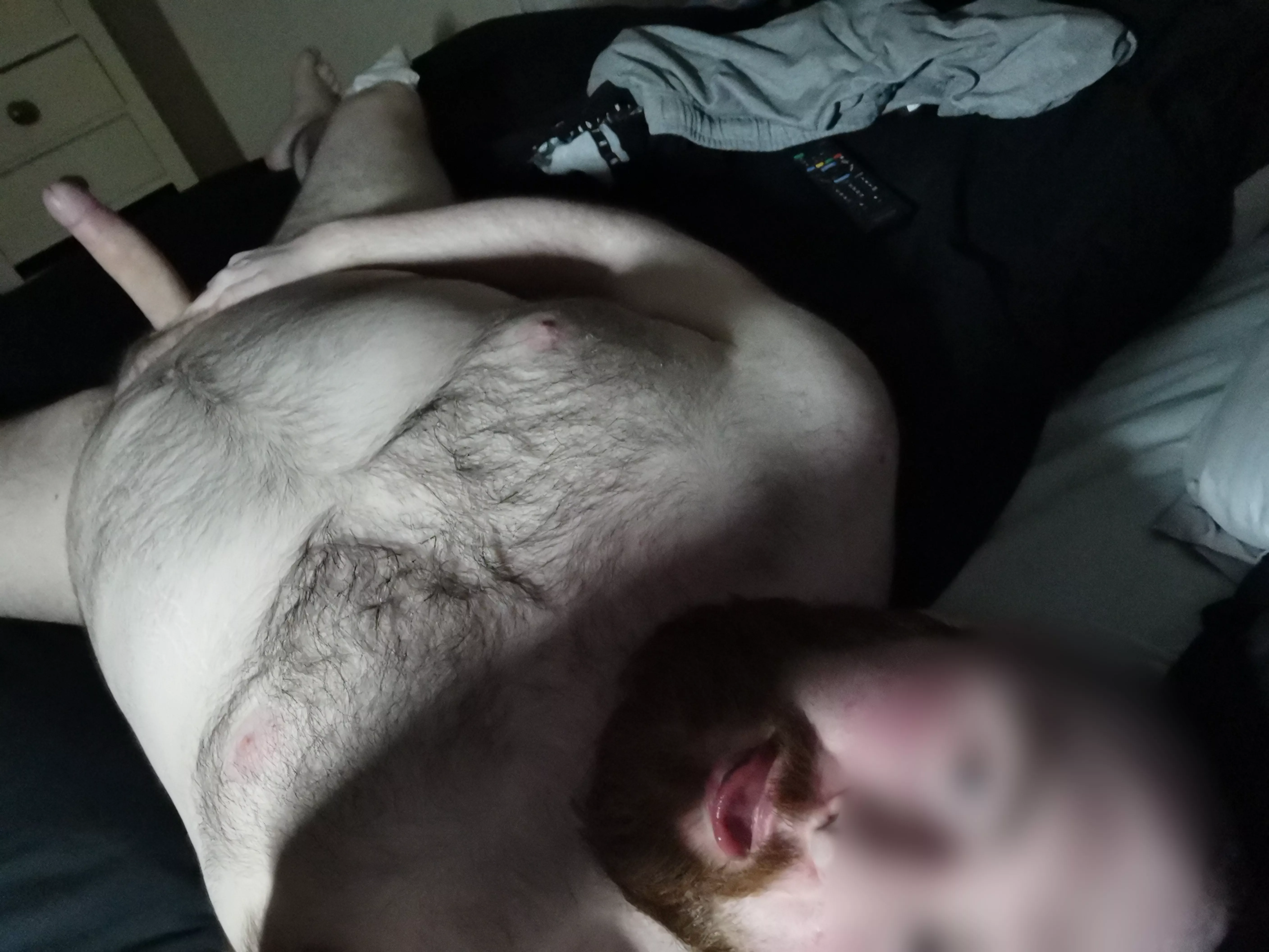 Grab me by my chest hairs and ride me