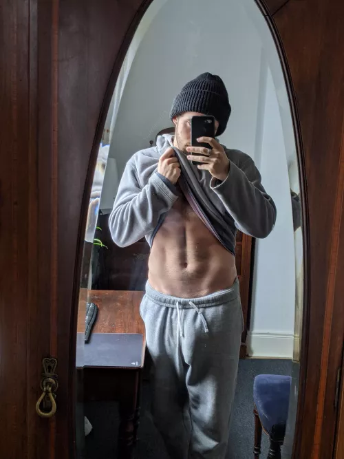 grey sweats are a thirst trap