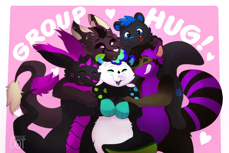 Group hug!! ❤️ (@artisticdotuwu on tele / @artistic_dot on twitter)