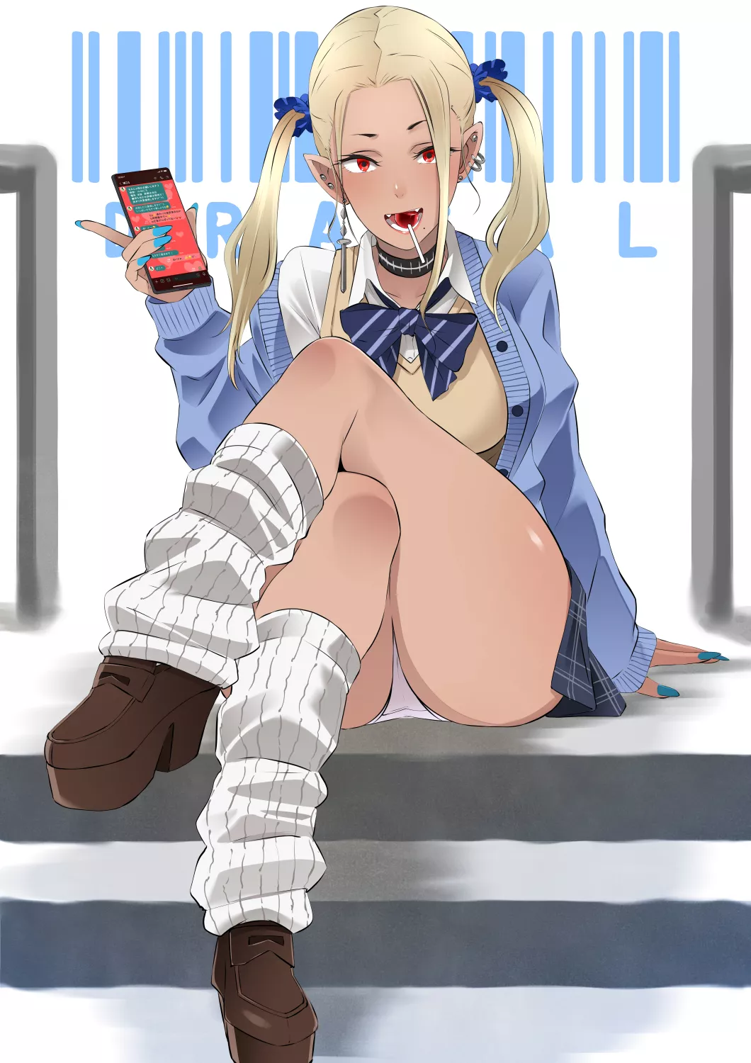 Gyaru showing off the goods