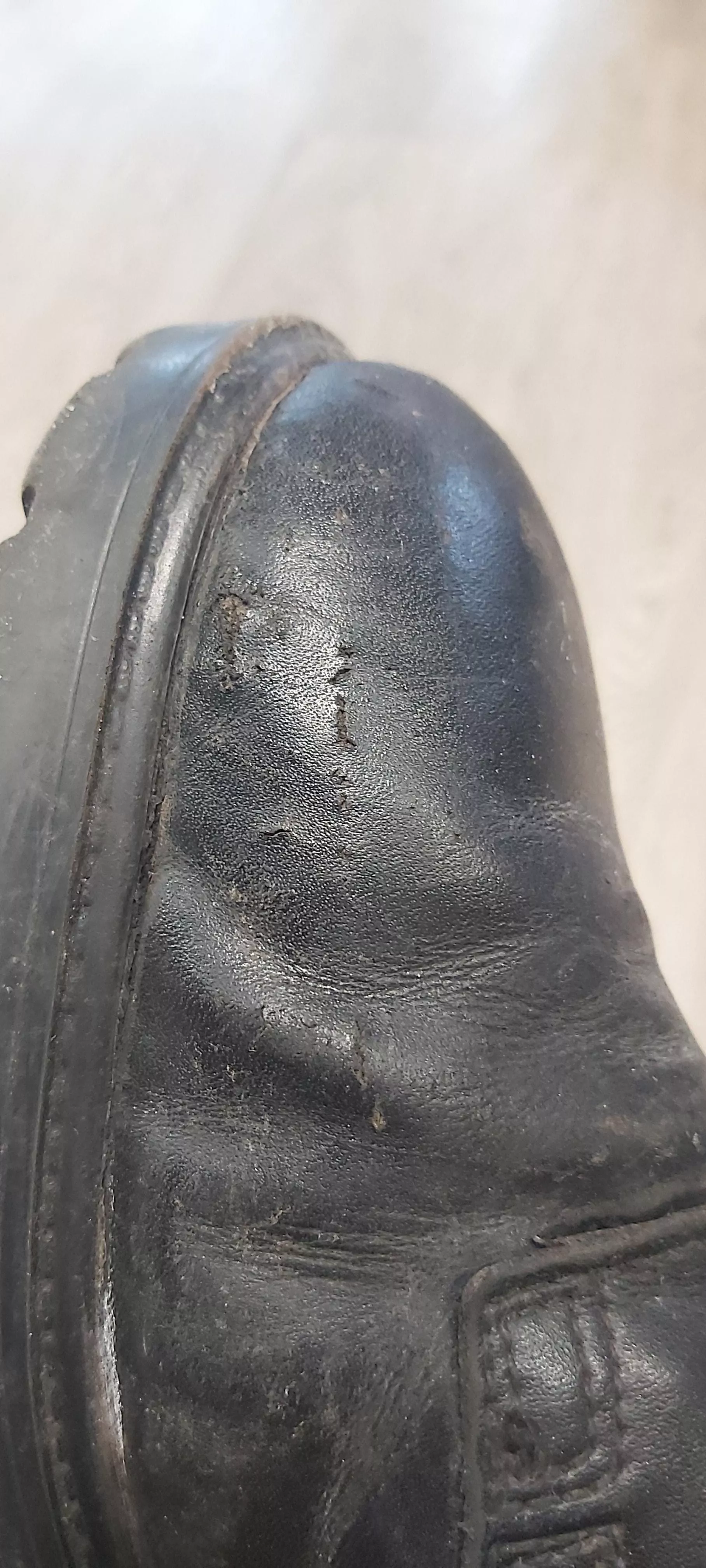 H! Is such wear normal to brand new boots, now used for six months extensively (for hiking and airsoft ) and relatively cared for? (CS95 assault boots, made by highlander)