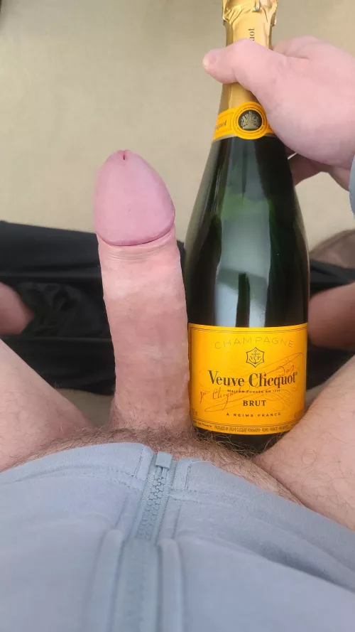 Had a left over bottle of Vueve from NYE