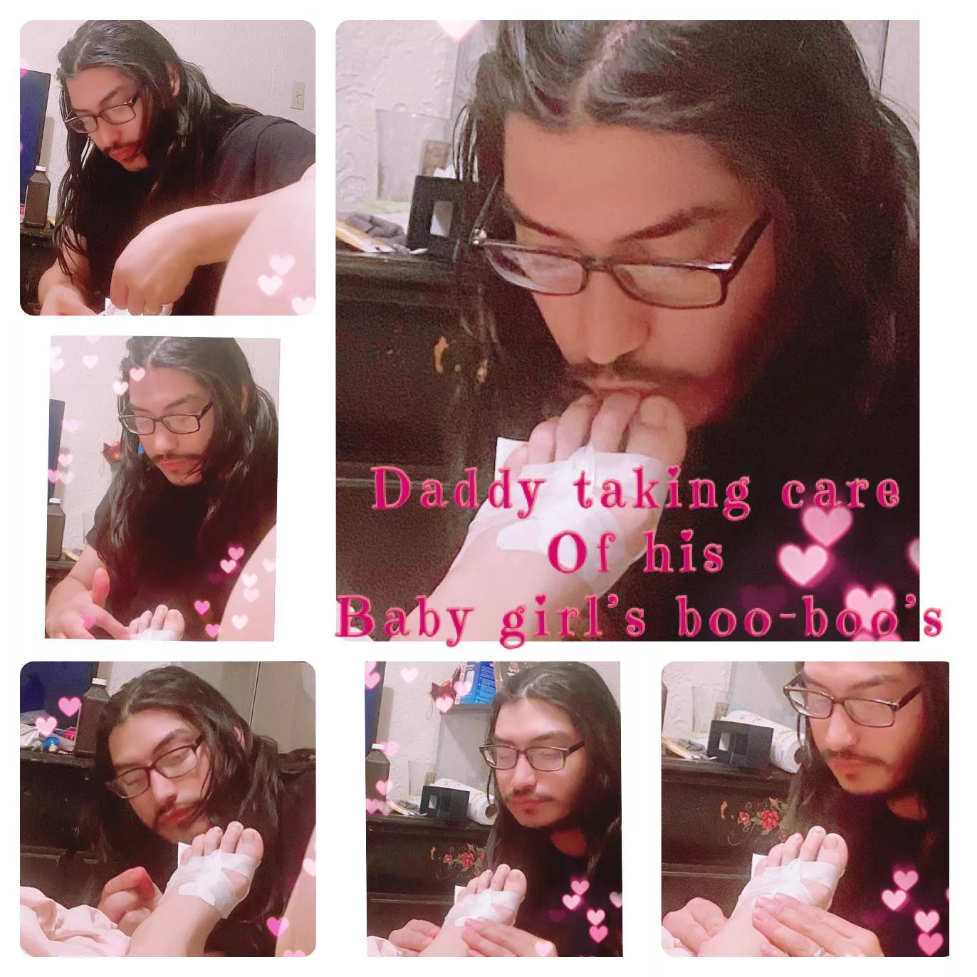 Had a stupid injury on Christmas Day by stepping on a new razor from my blender (was no fun), but Daddy to the rescue! He’s been taking care of my bad gash under my foot and it’s healing up pretty quickly. ❤️