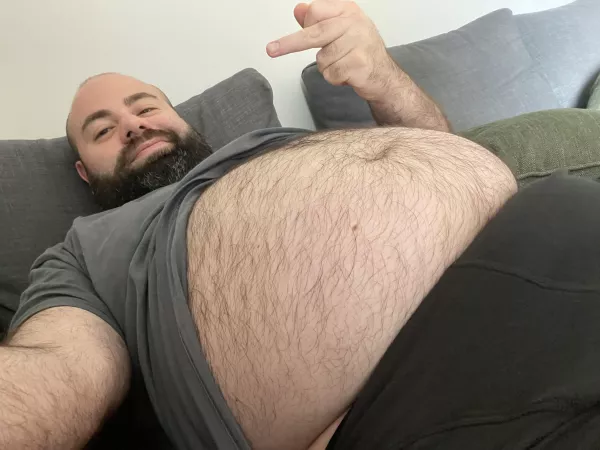 Had pizza for lunch. Does it show?