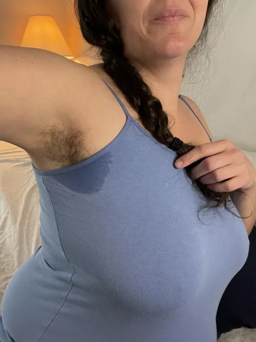 Hair and sweat are all natural occurrences and Iβm not hiding them.