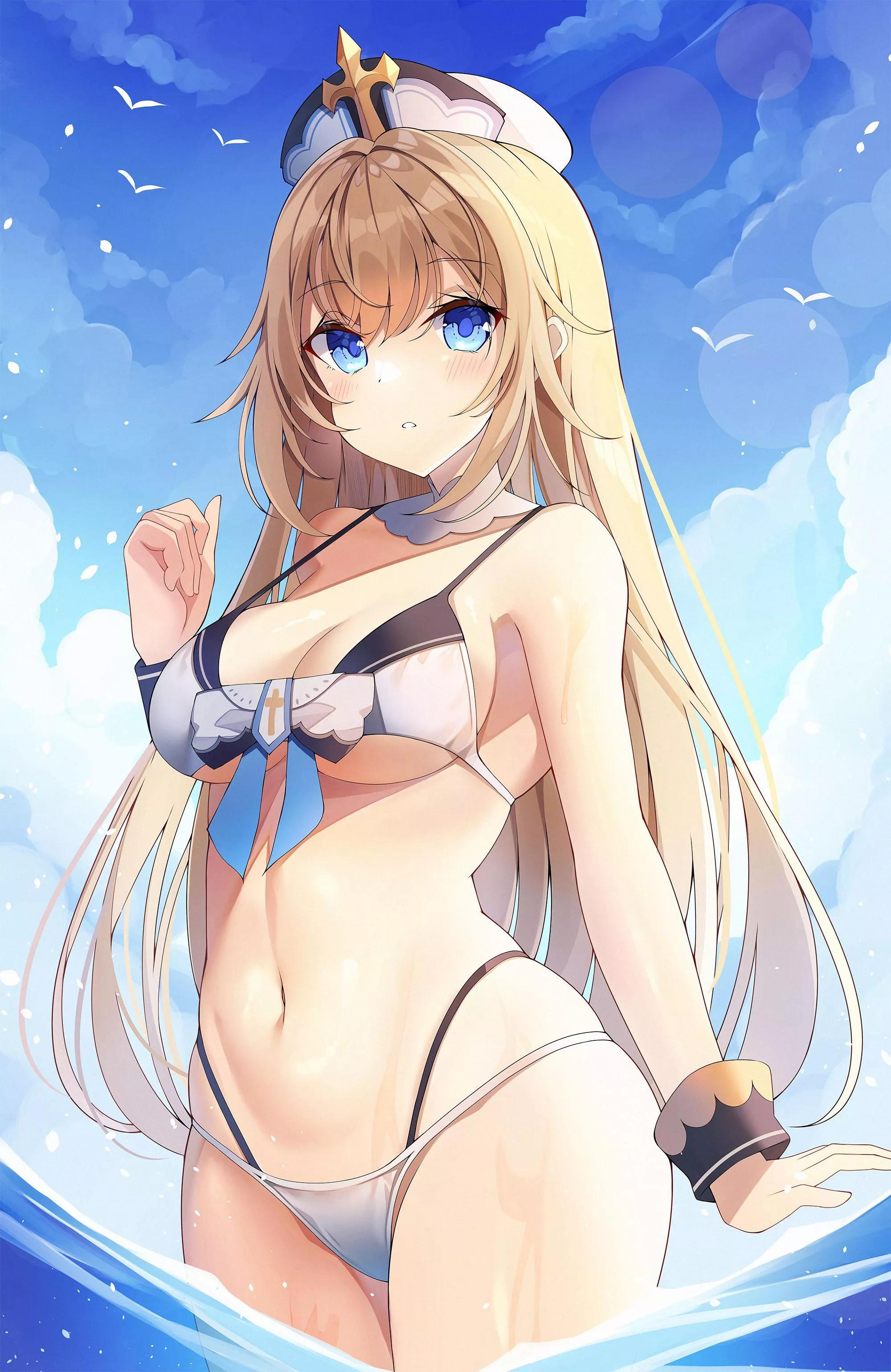 Hair down and wet 💦