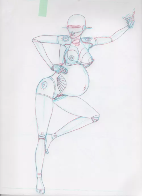 Hajime Sorayama fan art by me (midnight specialist)