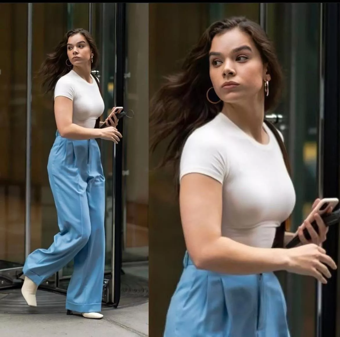 Haliee Steinfeld in a sexy tight t-shirt Haliee Steinfeld in a sexy tight t-shirt