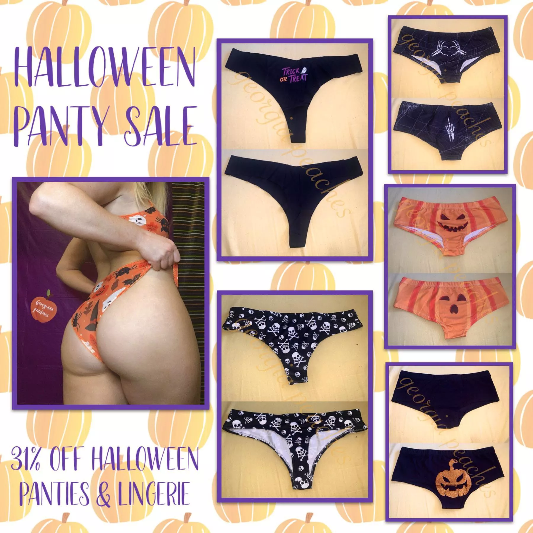 🎃HALLOWEEN SALE🎃 get 31% off any halloween panties or lingerie orders🧡 2 day wear + orgasms each day + 3 pics🔥 [US] shipping/tracking [PTY] [SELLING] kik: georgiaa.peachess