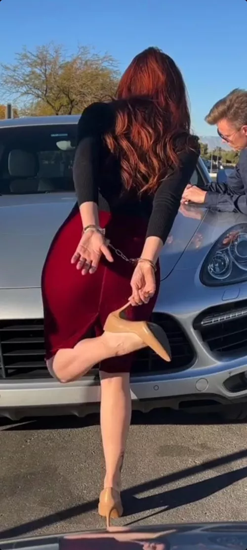 Handcuffed in dress