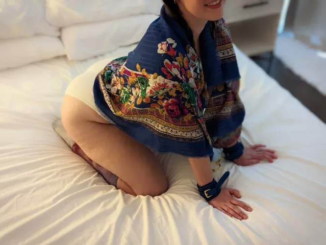 handcuffed & smiling about it 🥰ft. long socks + braids + booty