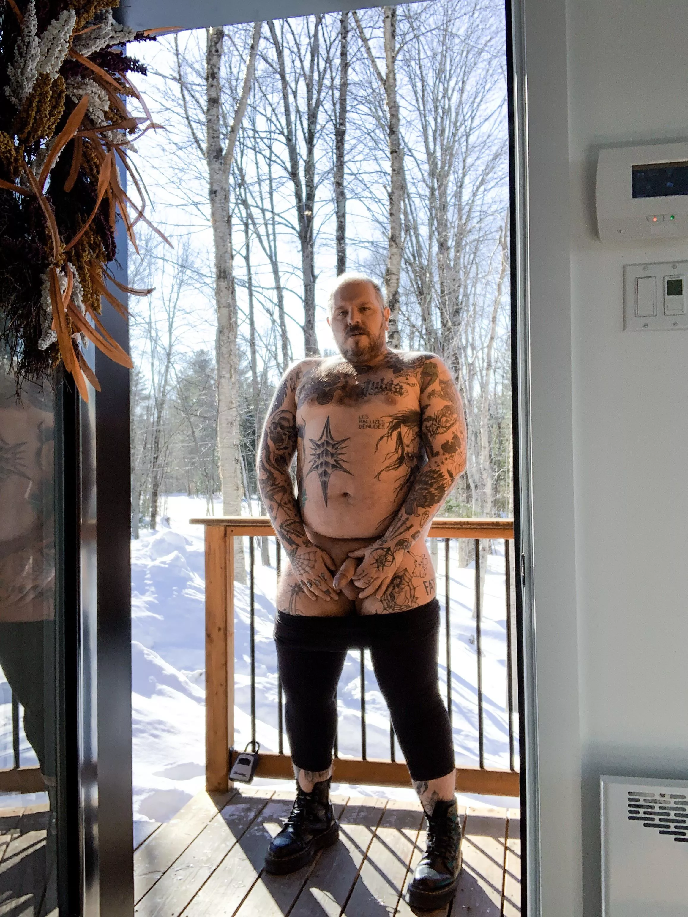 Hanging out half naked at -24°c