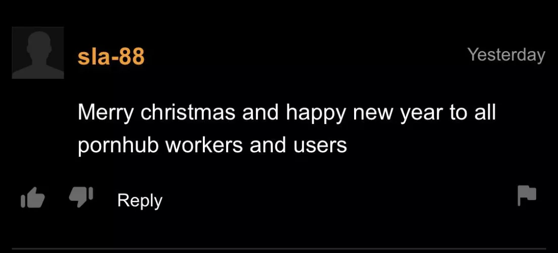 Happy Holidays to all the users and workers of Pornhub