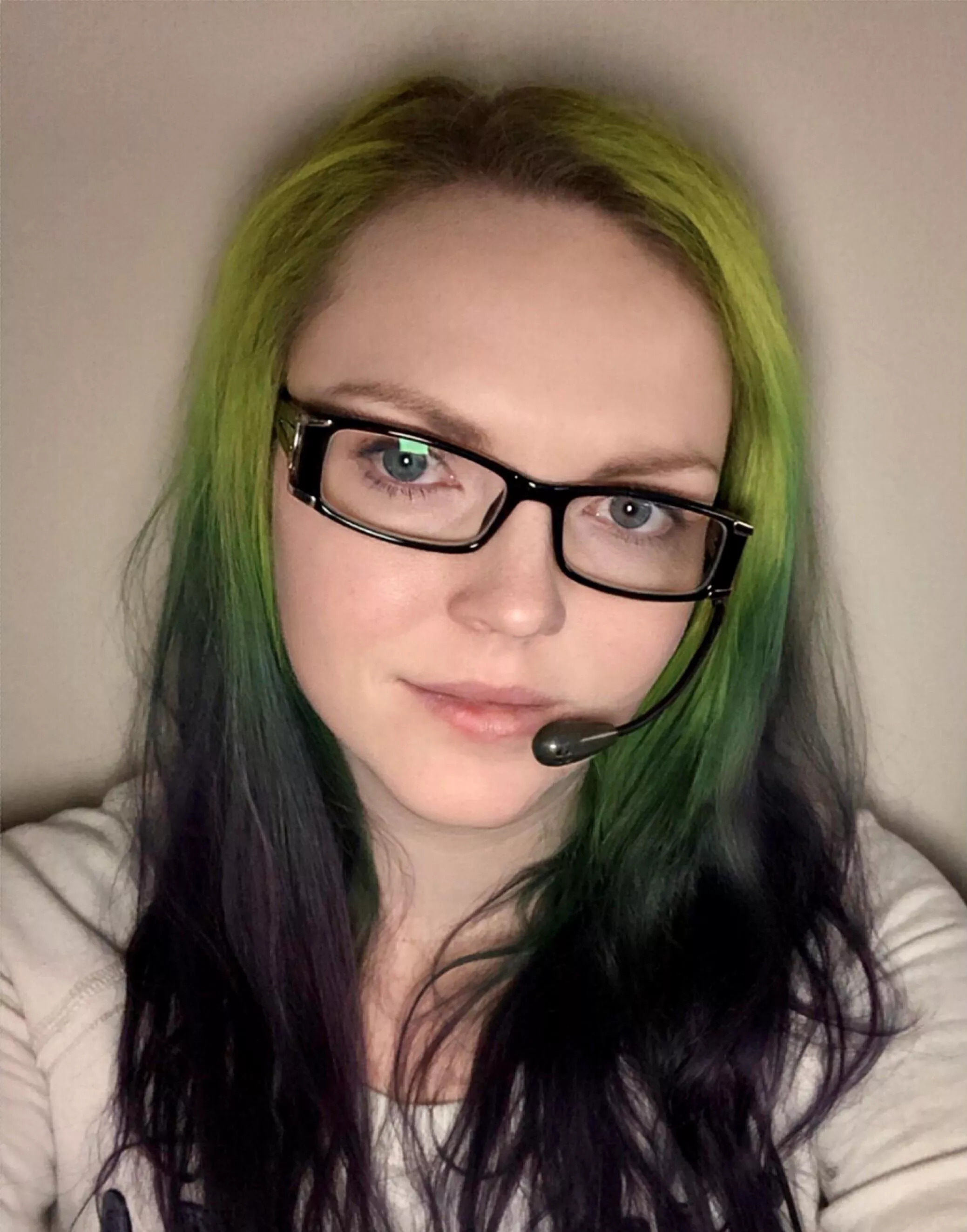 Happy new glasses came in. Messy hair sorry. Working from home vibes.