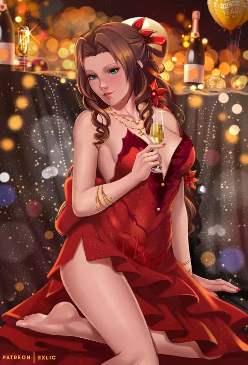 Happy New Year Aerith (Exlic) [Final Fantasy]