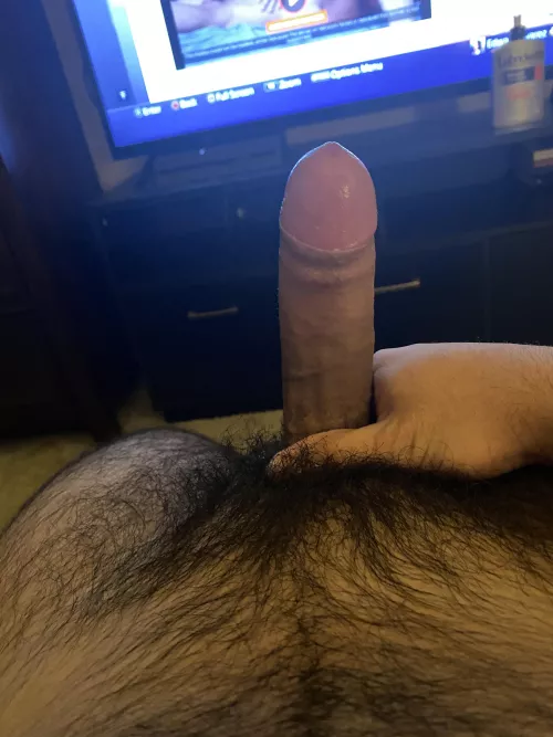 Hard and peeled back.