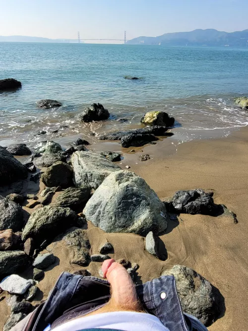 Hard to tell, but that is the Golden Gate Bridge beyond the haze.