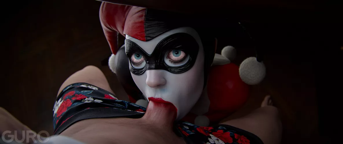 Harley Quinn sucking dick (Gurobase) [Batman, DC]