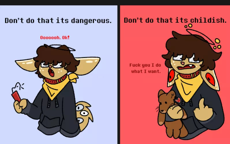 Harmful vs Harmless (art by me)
