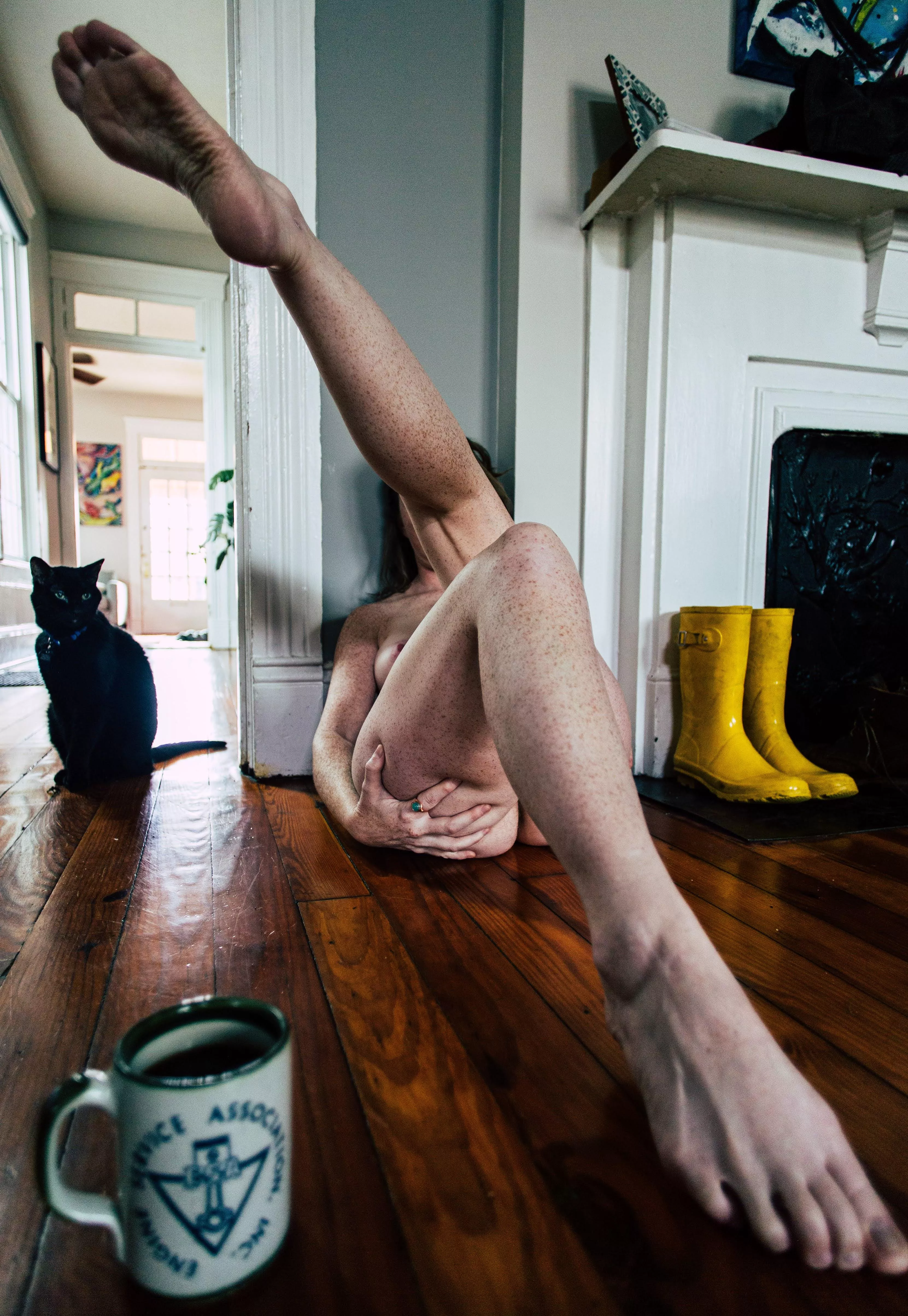 Hash out a haiku about a hellion in a hallway or a hypnotic handful.