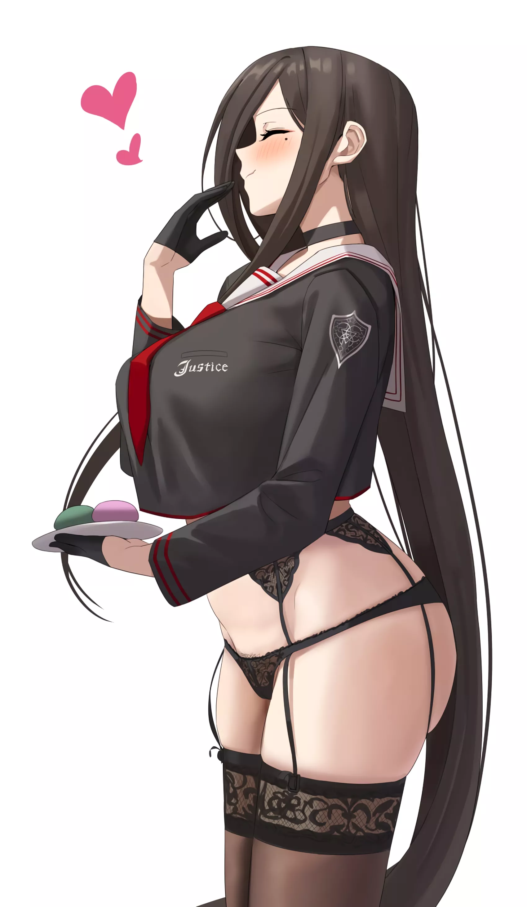 Hasumi eating food (CheLA_777) [Blue Archive]