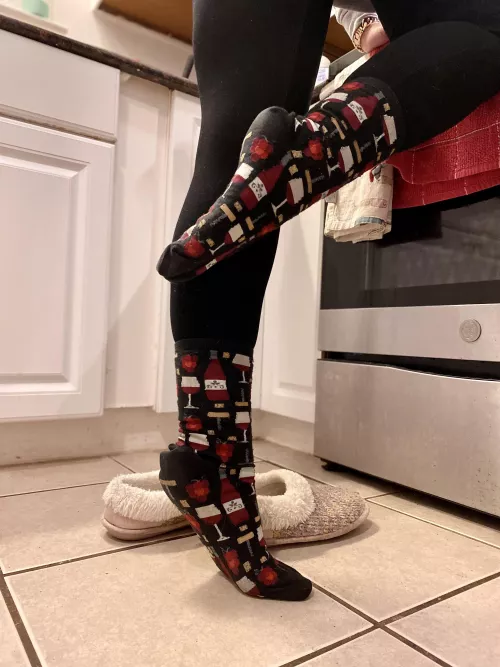 Have a glass with me and my cute 🍷 socks 🥰