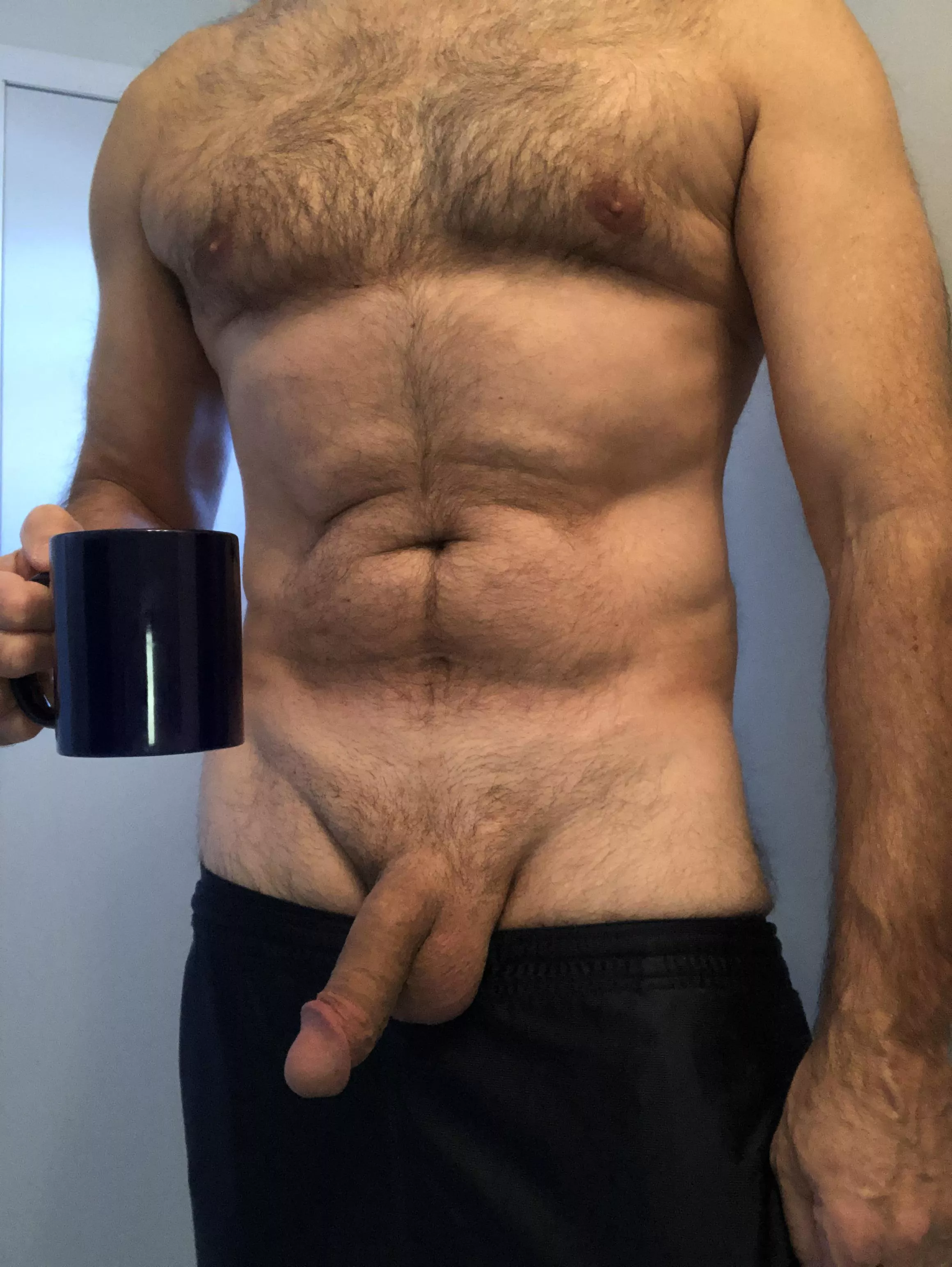Having coffee and sharing myself with women all over before working out. I hope you enjoy me and have a great day! [M]
