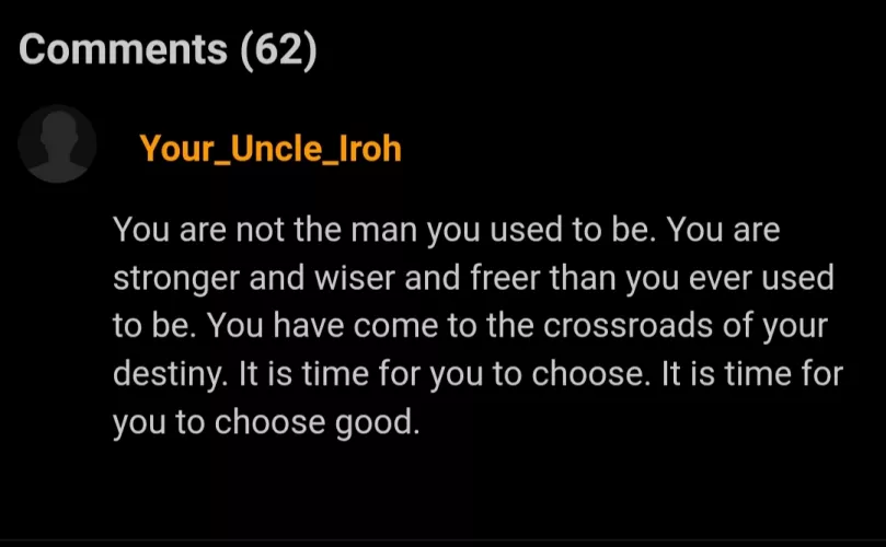 He really does have all the wisdom in the world for ANY situation.