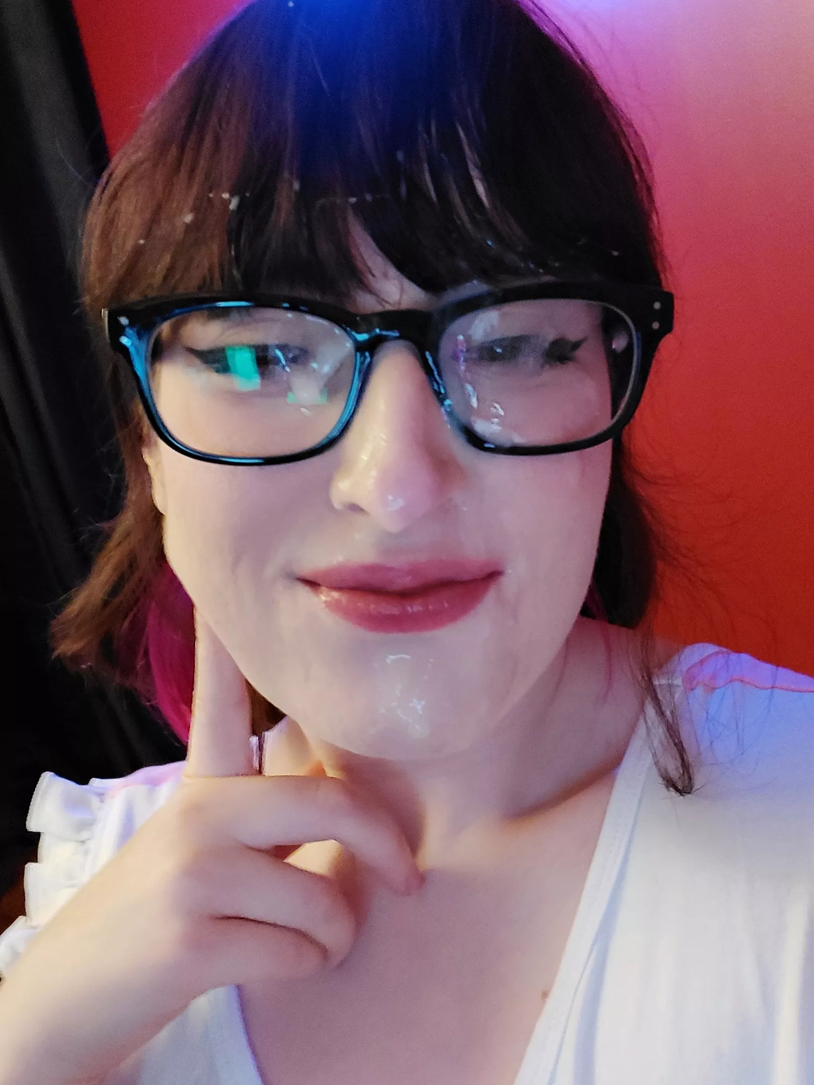 He really made a mess on me.