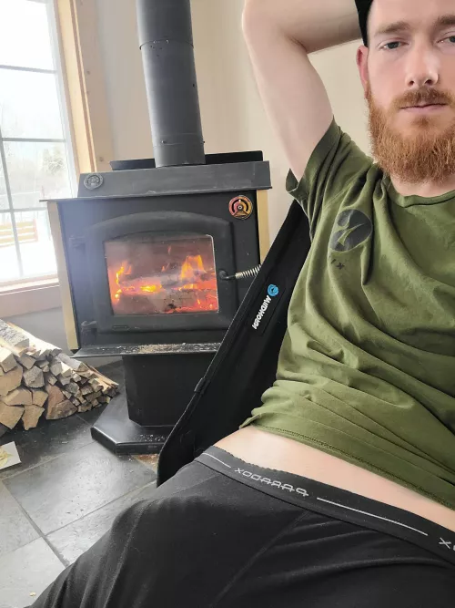 Heating up by the fire