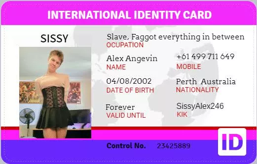 Hehe, I finally got myself a sissy ID, please expose me and humiliate me and more Hehe, I finally got myself a sissy ID, please expose me and humiliate me and more