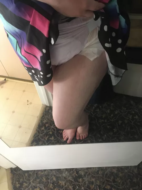 Hehe I love wearing my diapers under my cute dresses! ππ