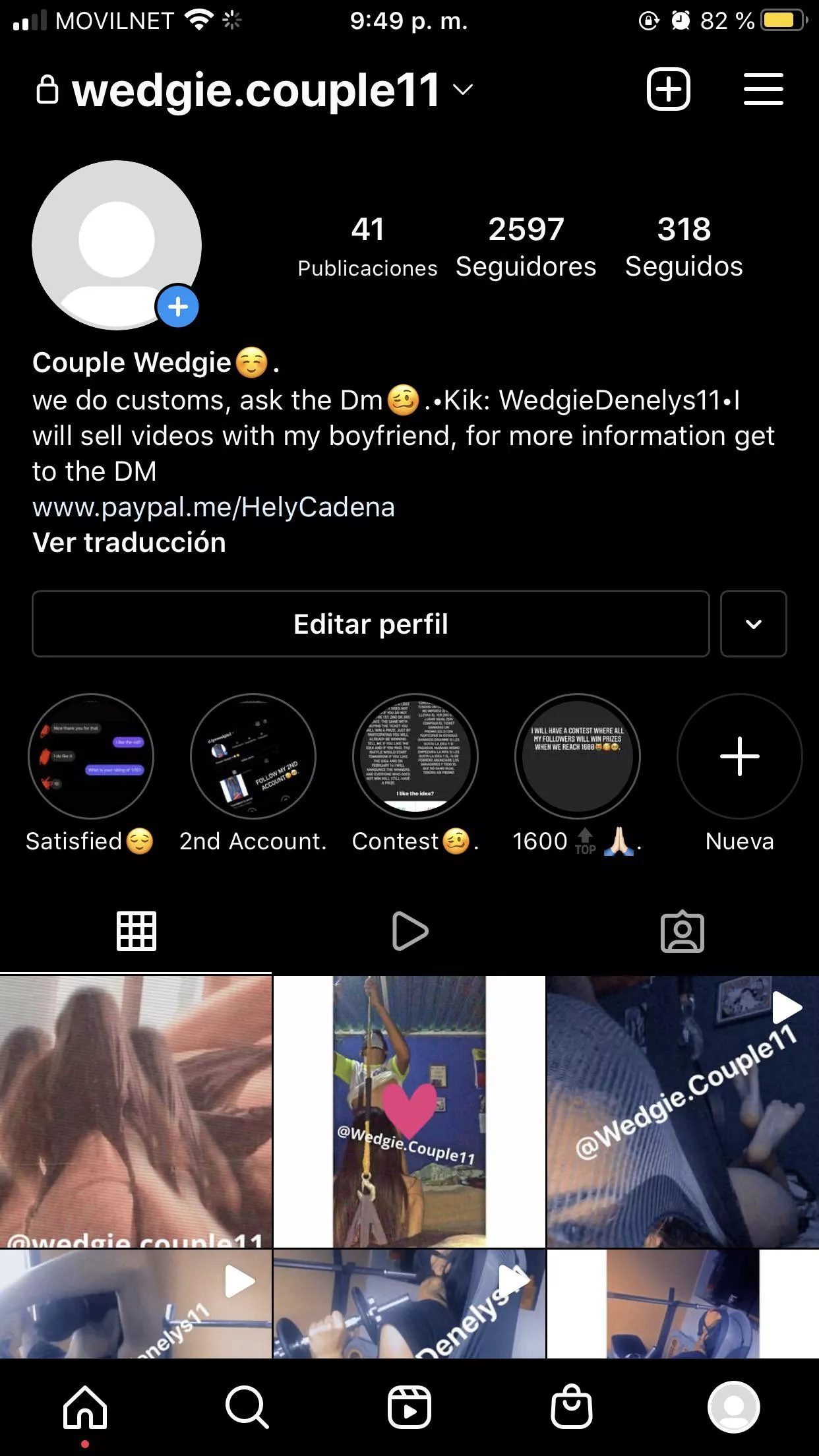 Hello friends, follow my wedgie account on instagram, I also sell videos at very good prices. I accept paypal and zelle, ask with confidence🥰😊 Hello friends, follow my wedgie account on instagram, I also sell videos at very good prices. I accept paypal and zelle, ask with confidence🥰😊