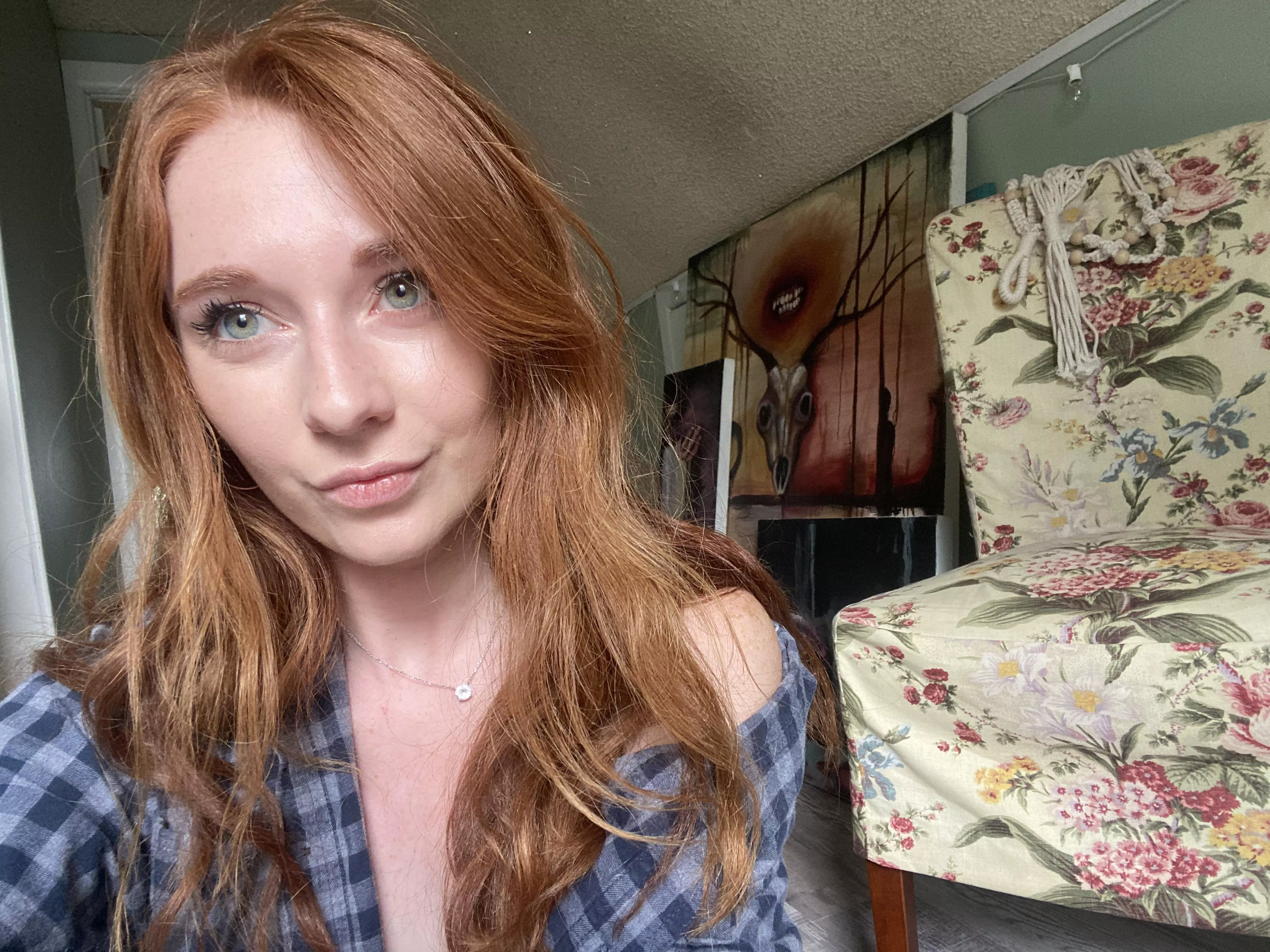 Hello from me in my messy studio! Painting progress was made today Hello from me in my messy studio! Painting progress was made today