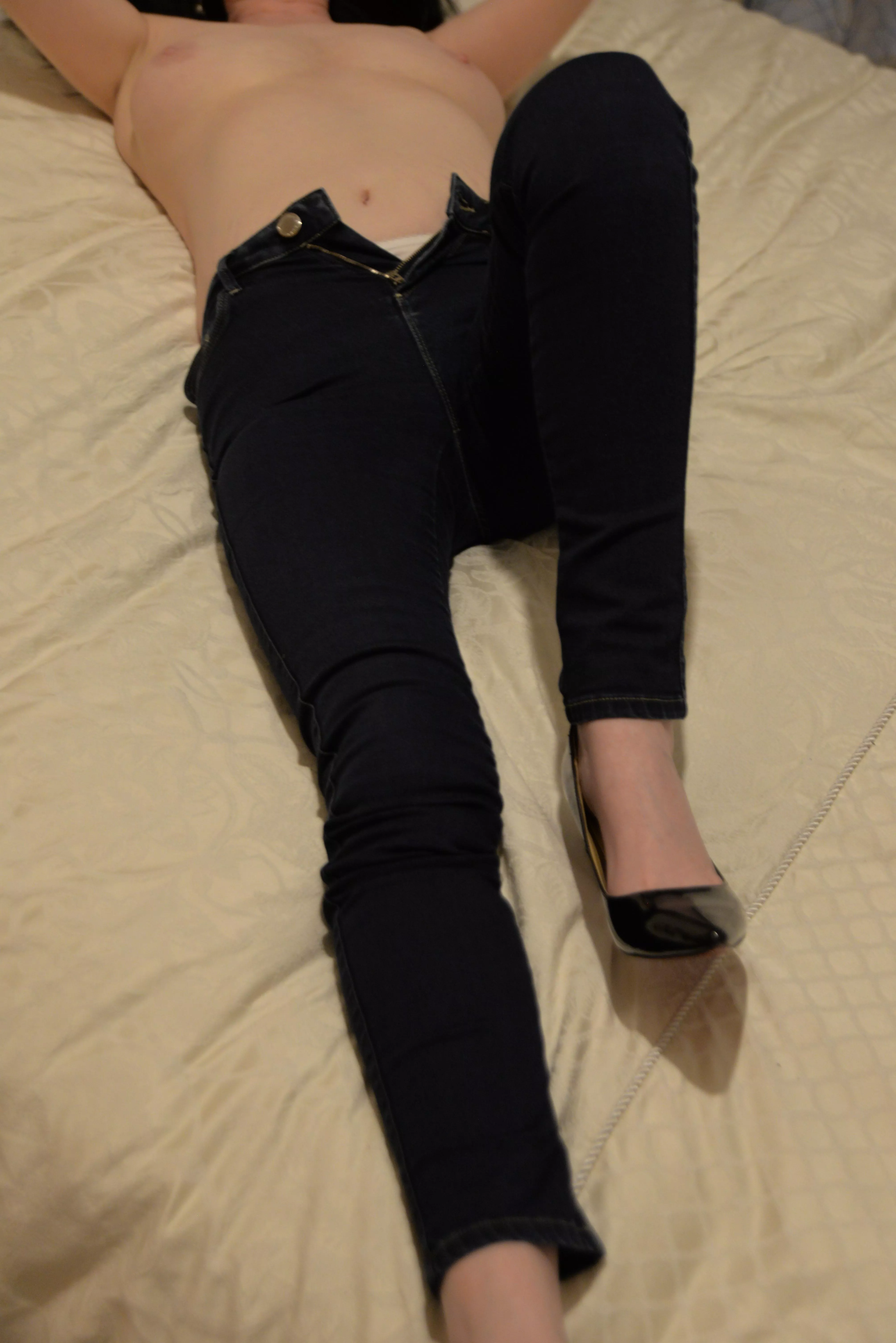 Help me off with my jeans please