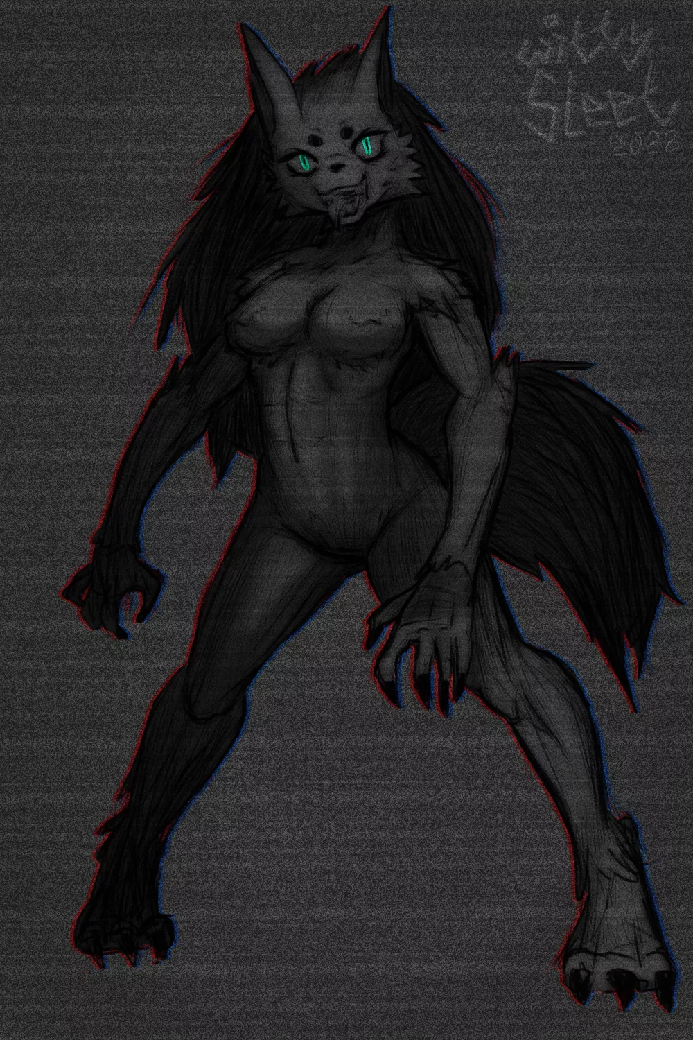 Her (art by me) /// In the comment section is a mini story that's part of the artwork!