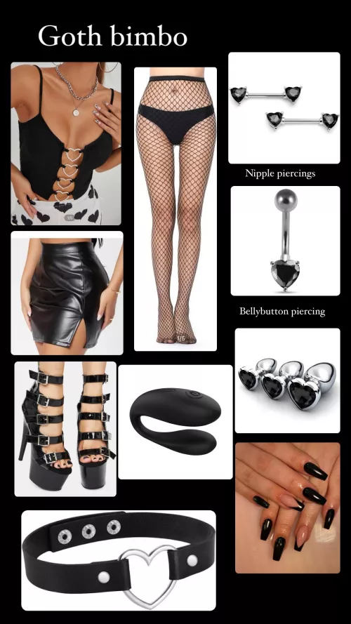 Here’s a lookbook for my goth bimbos 🖤