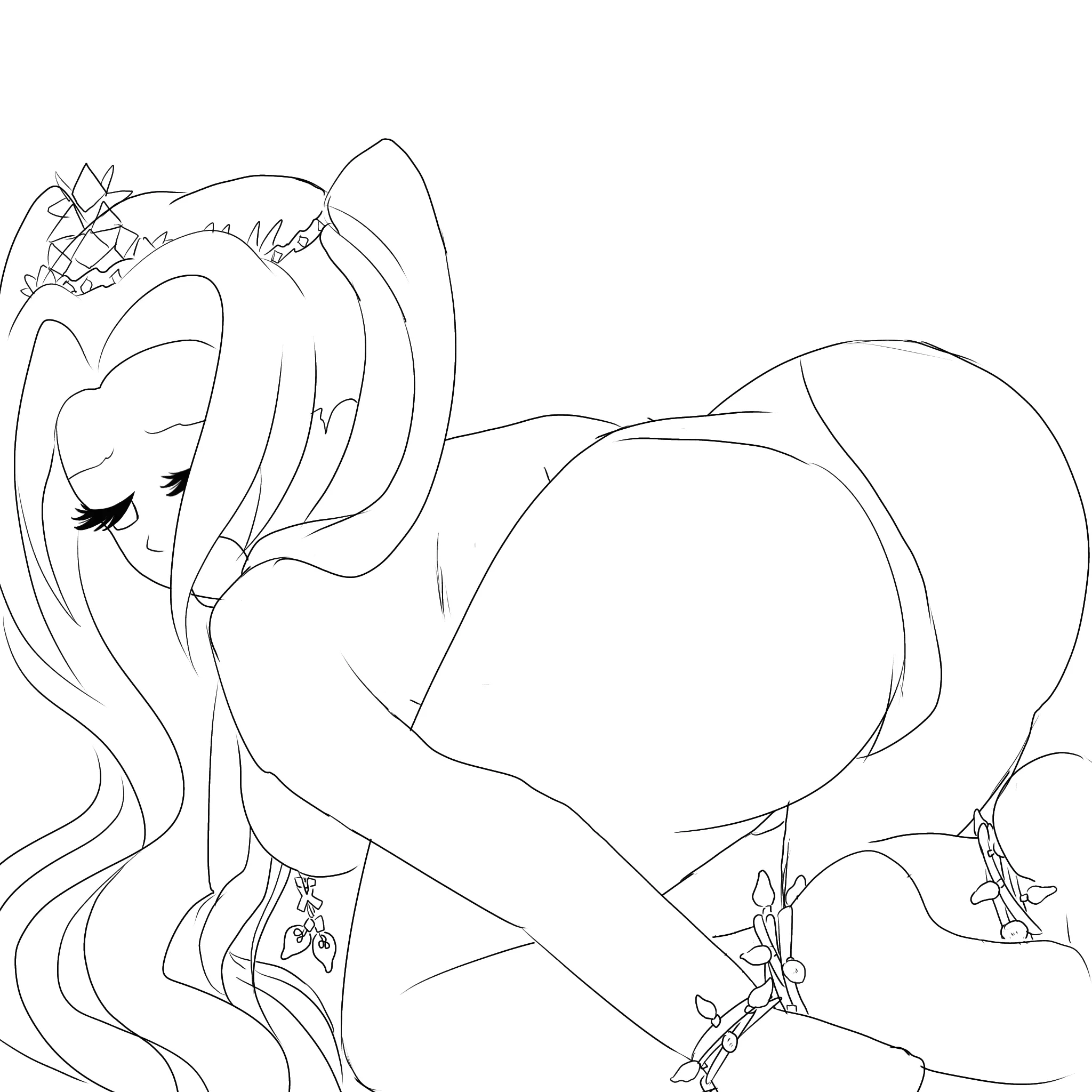 Here's a scrapped sketch of my last holiday Commission 😁