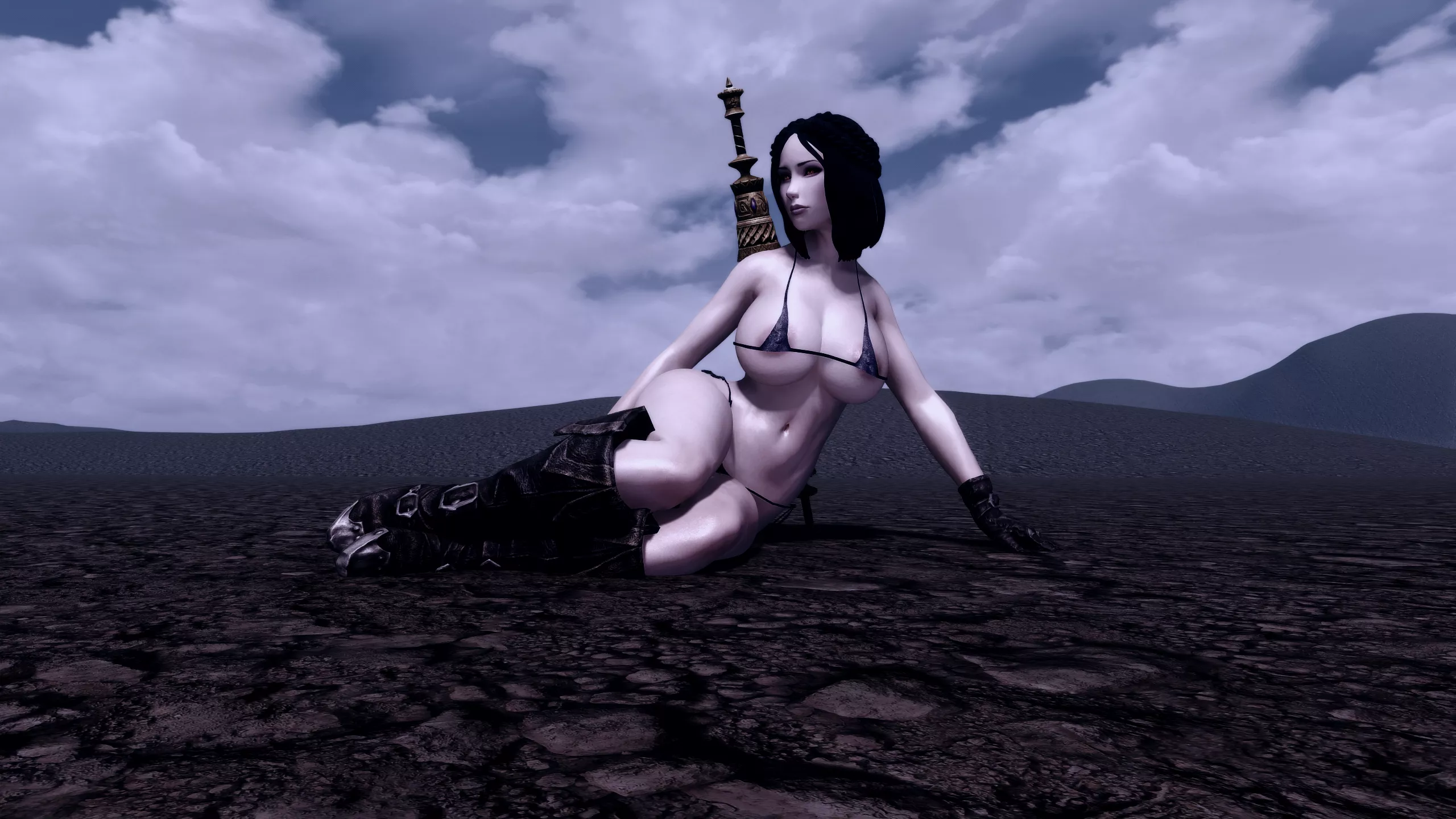 Here's another screenshot of my Serana replacer, different pose.