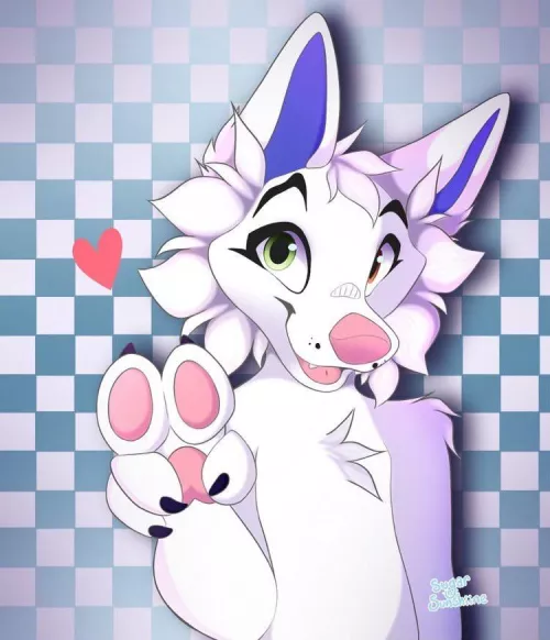 Here’s my fursona rooski! Art is done by @Sugar.n.sunshine on Instagram!