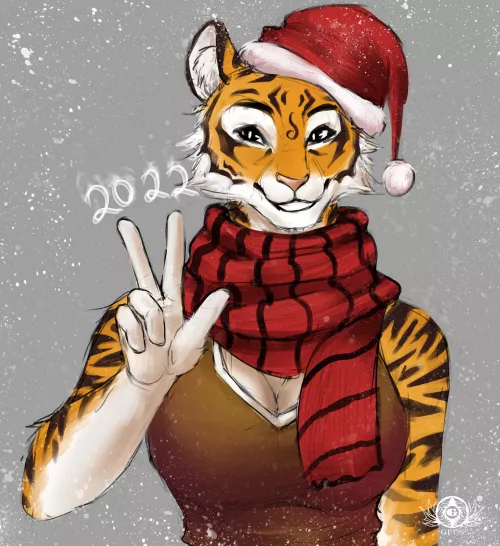 Here's some New Year's Eve art with the wonderful Tigress Furry. Happy New Year to those who already have it, and to those who haven't (me), then to you too, that the next year would be fun, and that your dreams would come true!
