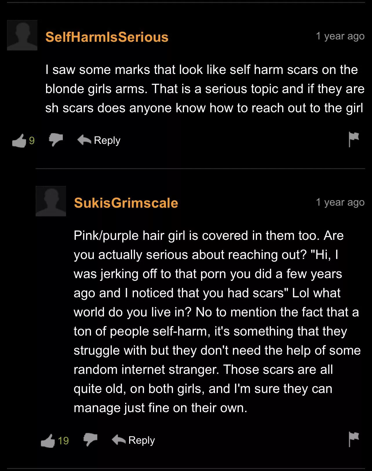 “Hi, I was jerking off to that porn you did a few years ago…”