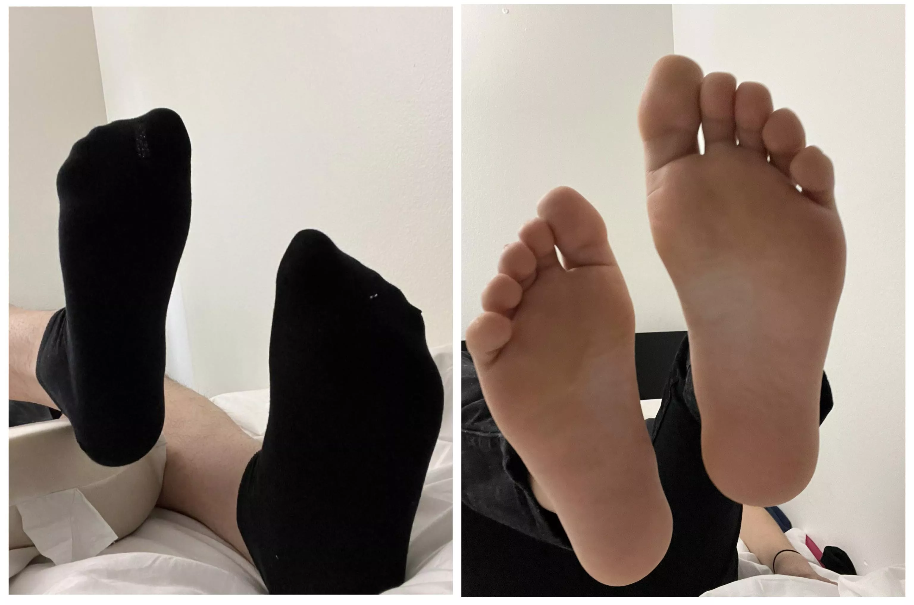 hi, new here! what do you guys think? socks or no?