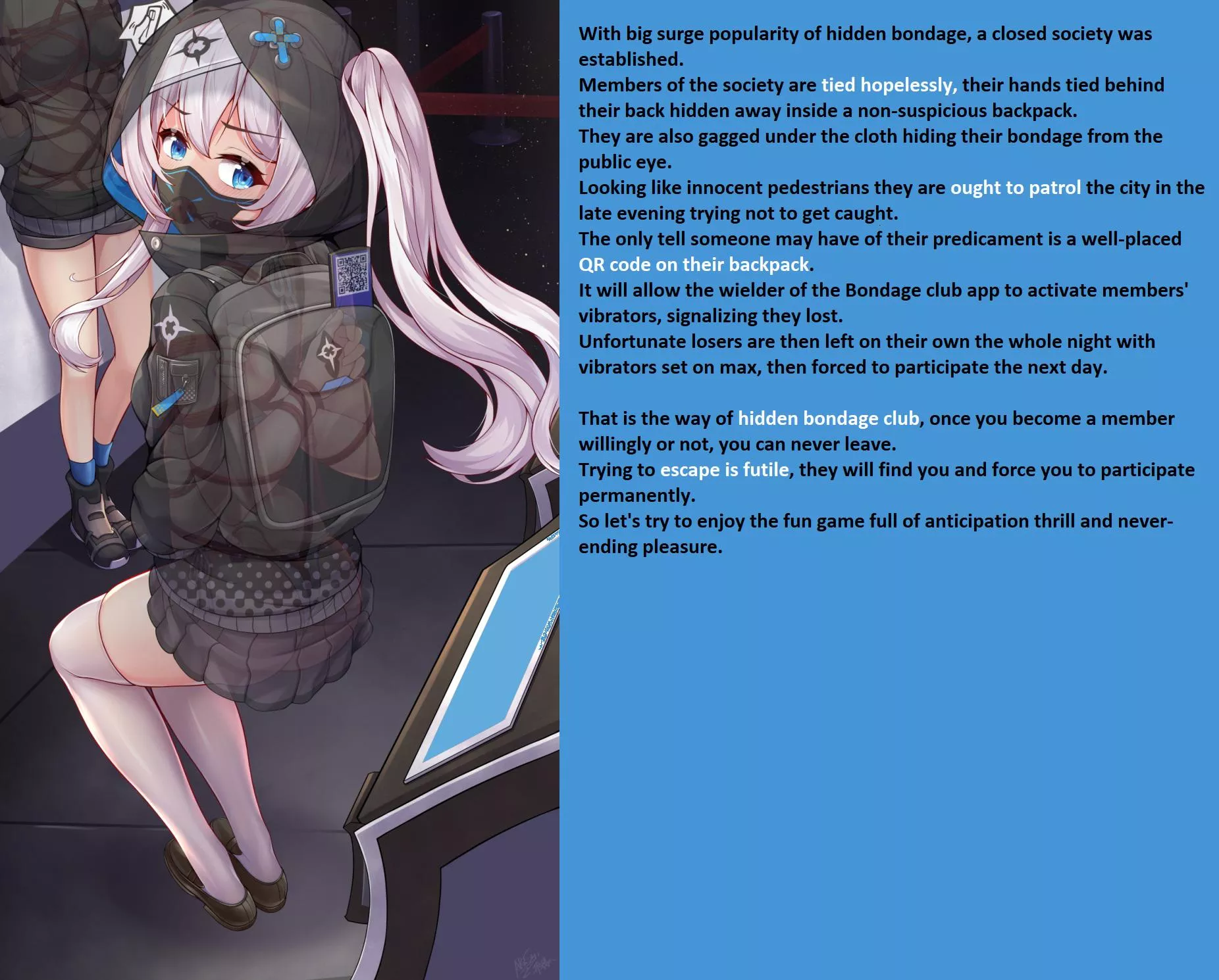 Hide and seek. [hidden bondage][vibrator][gagged][predicament]