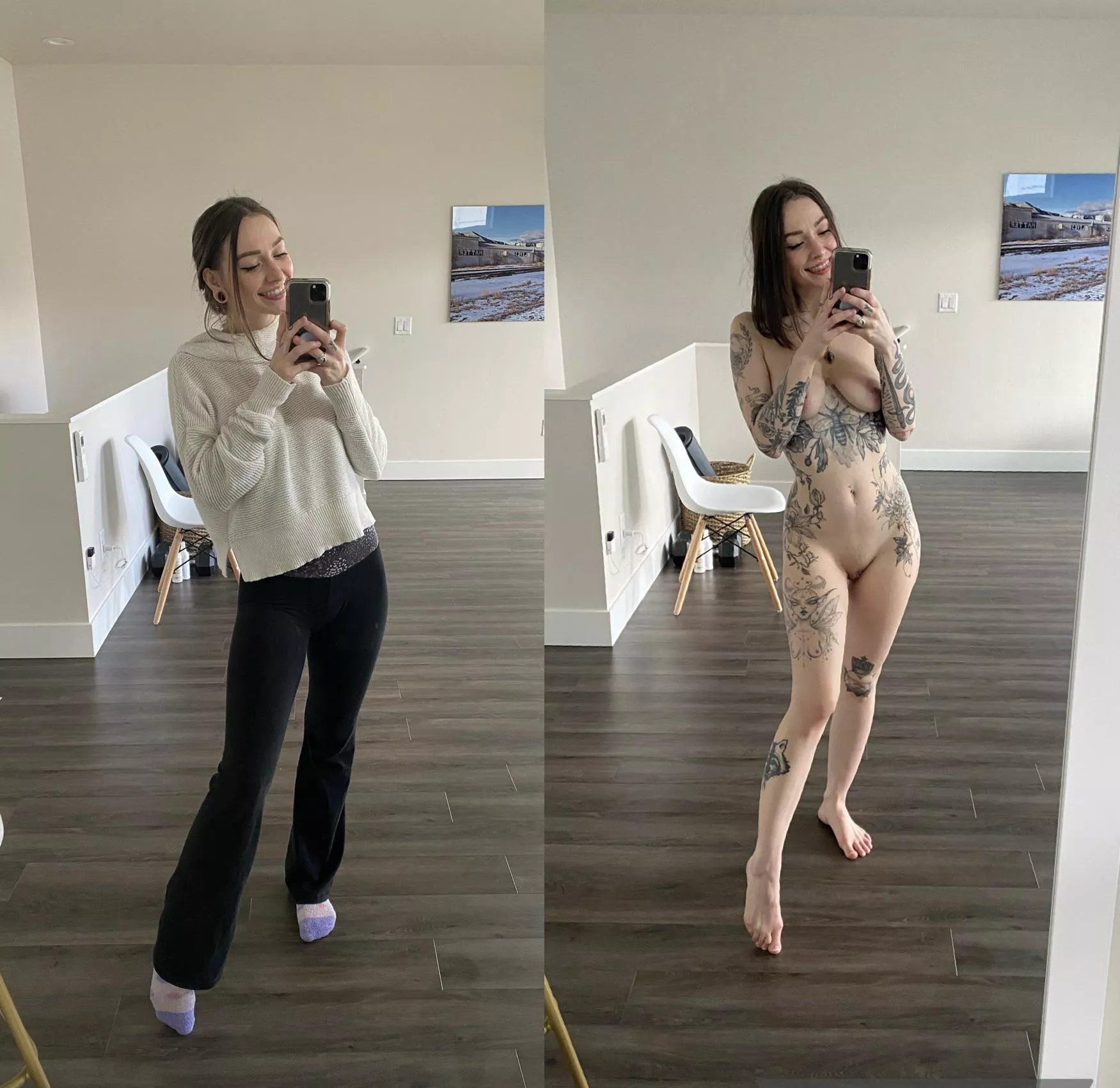 Hiding a sexy body and lots of art under my comf clothes