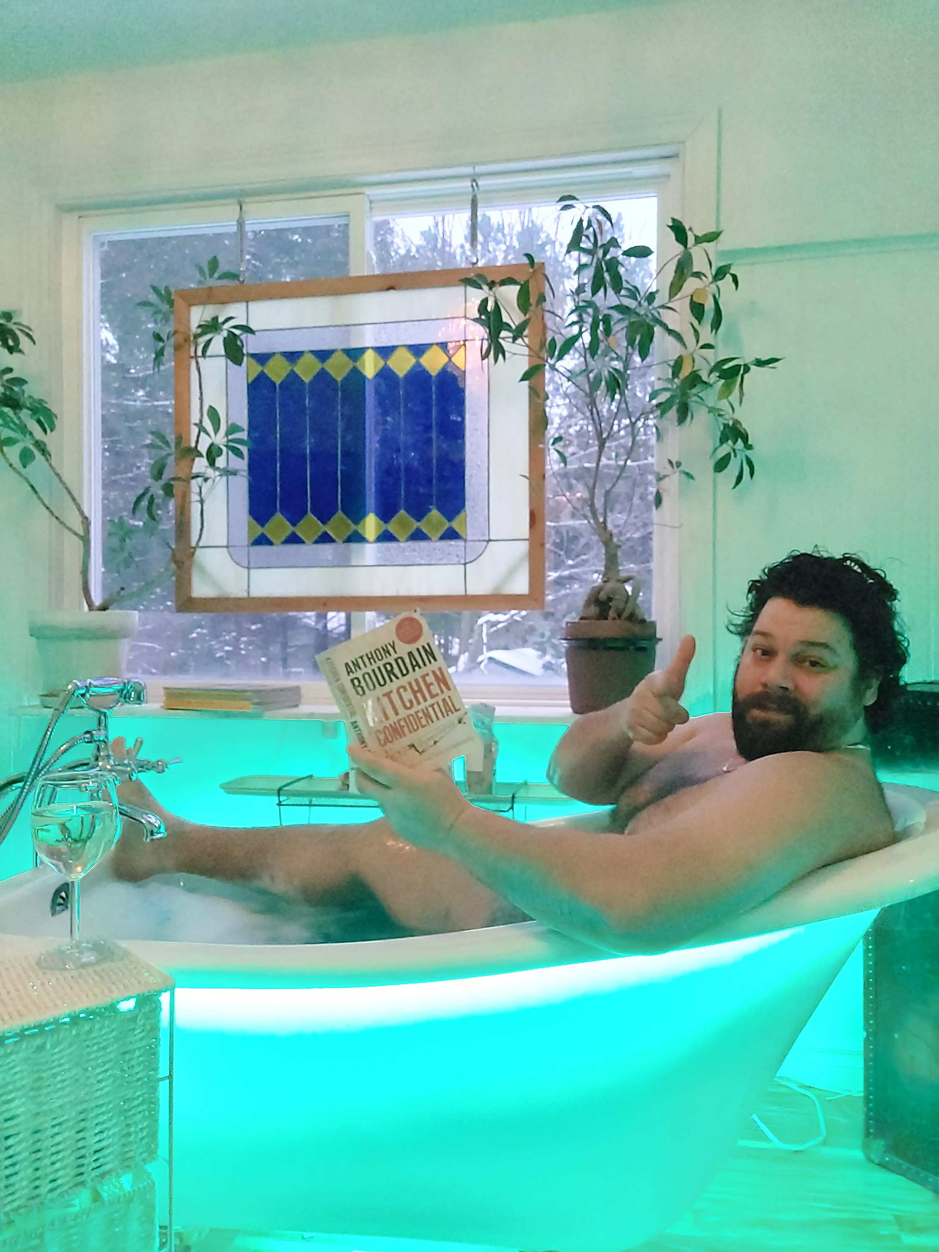 Hiding from the kids the best way I know how.