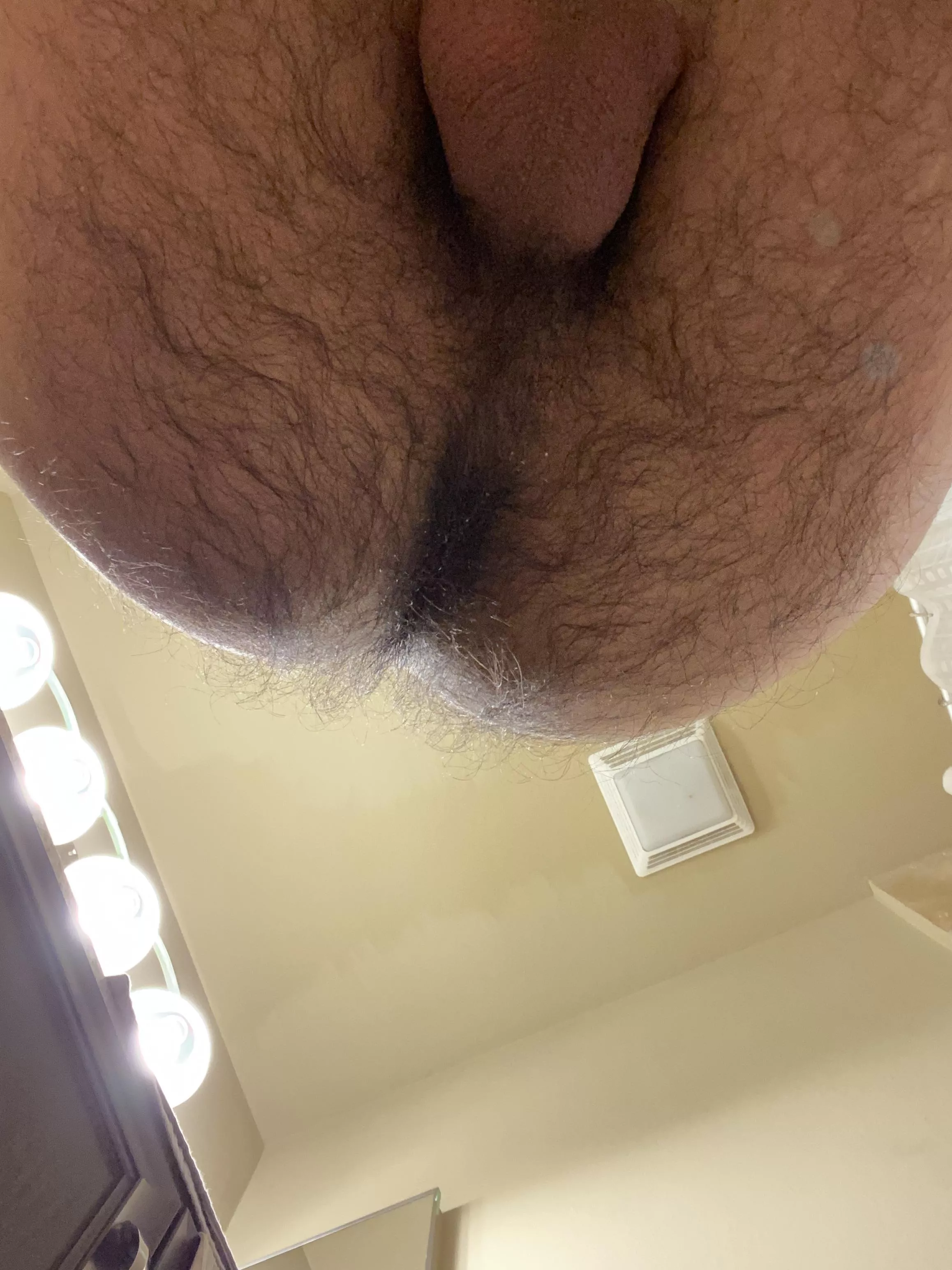 Hii new here , moments before my hairy ass sits on your face