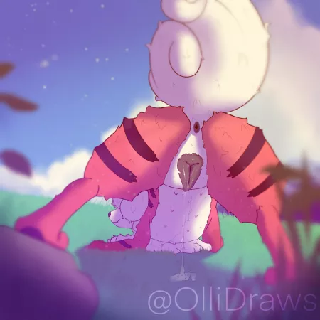 Hisuian growlithe in heat oh geez [F] (Ollicantskate)