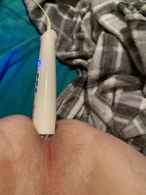 Hitachi magic wand up my ass